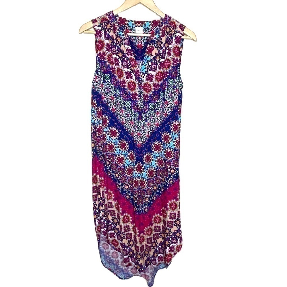 𝅺CUPIO sleeveless midi v neck dress